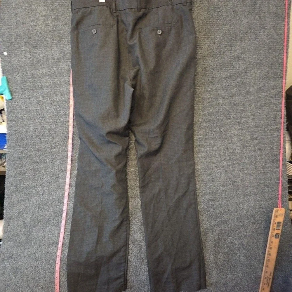 Saddlebred Perry Ellis Suit Mens 44R 36x32 Gray Check Slim Stretch 2 Piece Set